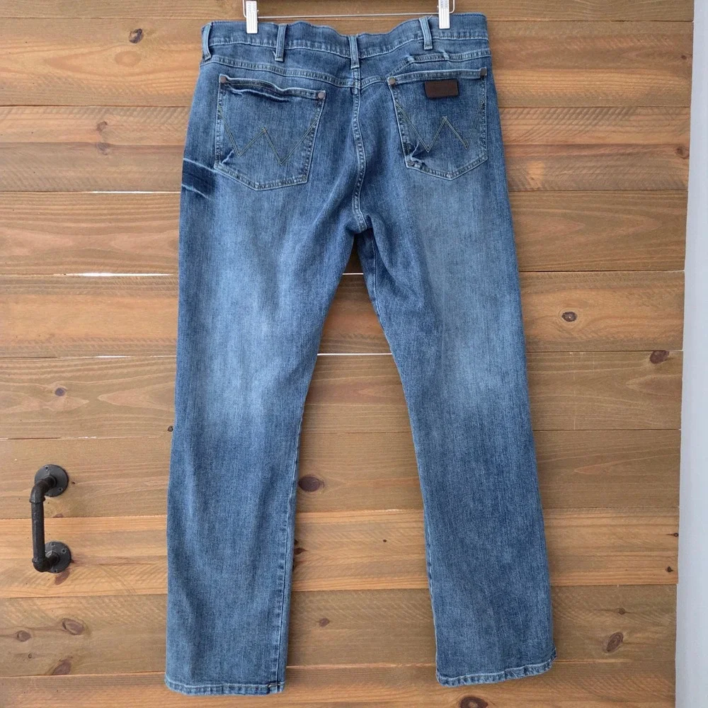 Wrangler Retro Slim Boot Jeans Blue 1077MWZGL Mens 36x34